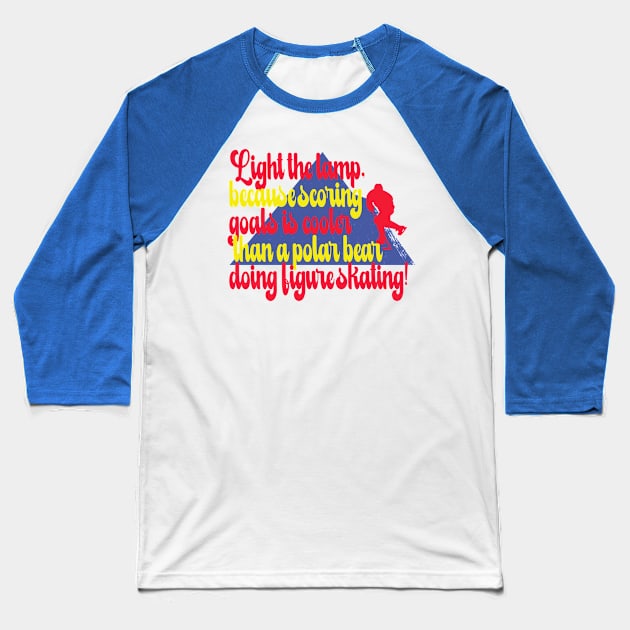 Light The Lamp Baseball T-Shirt by FehuMarcinArt